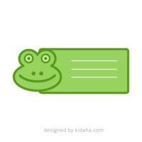 frog name tag clipart – KIDAHA