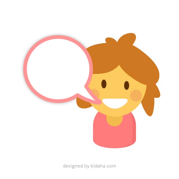 girl with thinking bubble